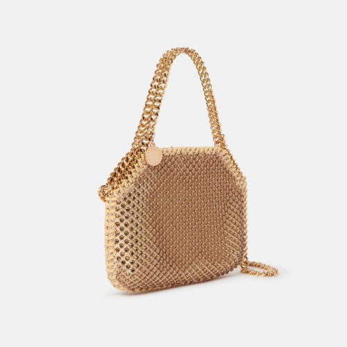 stella mccartney 700109WP01358101U Stella McCartney Falabella - Mini cabas en mesh a cristaux Argenté - stella mccartney 700109WP01358101U