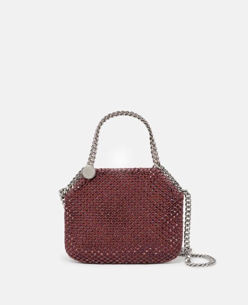 0c360701ebab232ab76ea3ec7f512e30b30e6acd 700109WP03296106 X Stella McCartney - Mini sac cabas en maille à cristaux Falabella, Femme, Baie - 0c360701ebab232ab76ea3ec7f512e30b30e6acd 700109WP03296106 X