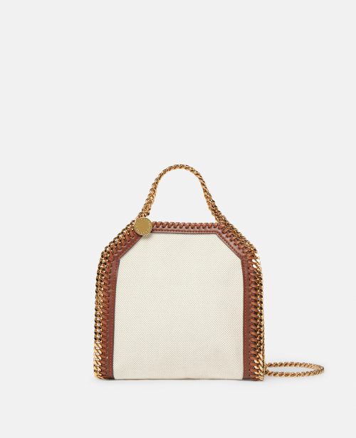 197533c3d9bb9fb90c817cc40c666422f43f6611 391698WP02259043 X Stella McCartney - Petit cabas en toile de coton Falabella, Femme, Écru - 197533c3d9bb9fb90c817cc40c666422f43f6611 391698WP02259043 X