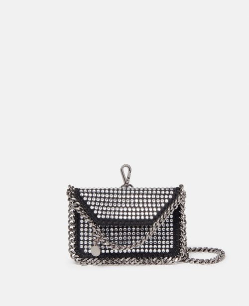 3e1db4ae14e604ad6d17881d41ec0a0018c2494b 7P0032WP00951000 C Stella McCartney - Porte cartes a cristaux avec chaine Falabella, Femme, Noir - 3e1db4ae14e604ad6d17881d41ec0a0018c2494b 7P0032WP00951000 C