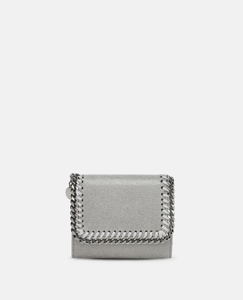 418064641a4c3bdbb7f99c5aa6c5b88dda912e84 431000W91321220 X Stella McCartney - Petit portefeuille à rabat Falabella, Femme, LIGHT GREY - 418064641a4c3bdbb7f99c5aa6c5b88dda912e84 431000W91321220 X
