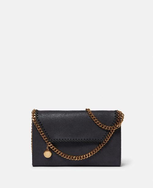 489cfc78b6501e8eade4925631d017026f16410f 581238W93551100 X Stella McCartney - Sac portefeuille à bandoulière Falabella, Femme, Noir céleste - 489cfc78b6501e8eade4925631d017026f16410f 581238W93551100 X
