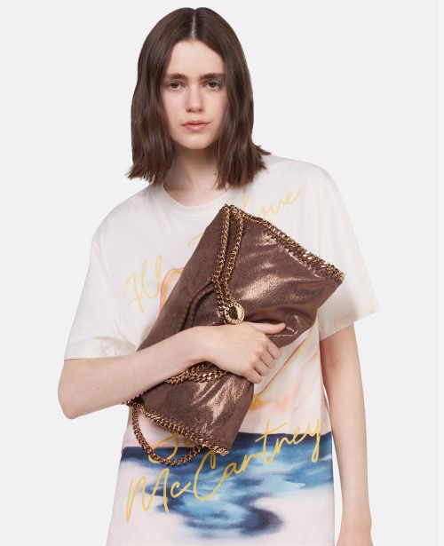 58428460b5ab554449c704de5612abe50cc210ca 234387WP03022000 C Stella McCartney - Cabas à rabat Falabella, Femme, Bronze - 58428460b5ab554449c704de5612abe50cc210ca 234387WP03022000 C