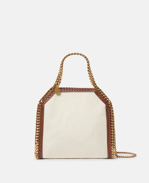 62fea48356b2bcfd5dccd25e3a02ed8bff6393ce 371223WP02259043 X Stella McCartney - Mini cabas en toile de coton Falabella, Femme, Écru - 62fea48356b2bcfd5dccd25e3a02ed8bff6393ce 371223WP02259043 X