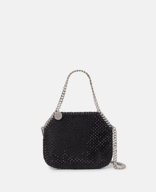 650989e1f0cdb0501c1f6cdbb13bea2362bd87e7 700109WP02291000 C Stella McCartney - Mini sac cabas Falabella en maille de cristal, Femme, Noir - 650989e1f0cdb0501c1f6cdbb13bea2362bd87e7 700109WP02291000 C