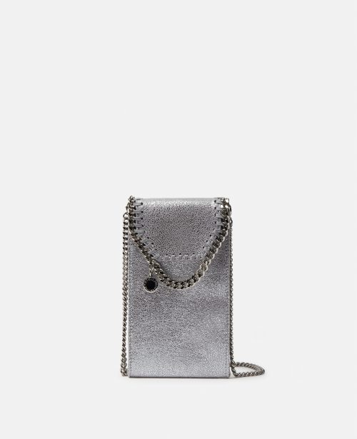 6c94bce468c6bd038f7e46e6eb26a594cad2df61 7B0059WP03018101 X Stella McCartney - Pochette pour téléphone à bandoulière Falabella, Femme, Argent - 6c94bce468c6bd038f7e46e6eb26a594cad2df61 7B0059WP03018101 X