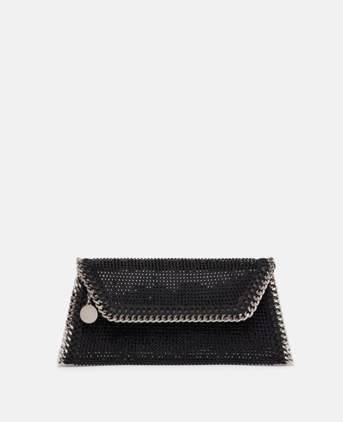 73afd5a1d4ea165e4a671a7299acd337fc42863b 7B0023WP02301000 X Stella McCartney - Pochette a cristaux thermocolles Falabella, Femme, Noir - 73afd5a1d4ea165e4a671a7299acd337fc42863b 7B0023WP02301000 X