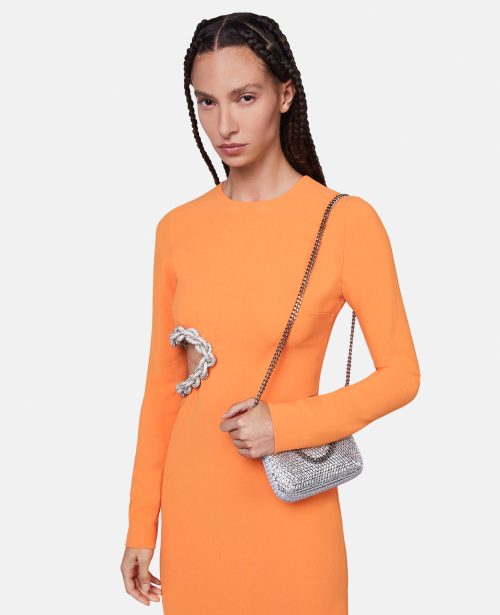 7b2edf3615b4bac3140424e7831352def49af4bd 700109WP03128101 C Stella McCartney - Mini sac cabas en maille à cristaux Falabella, Femme, Argent - 7b2edf3615b4bac3140424e7831352def49af4bd 700109WP03128101 C