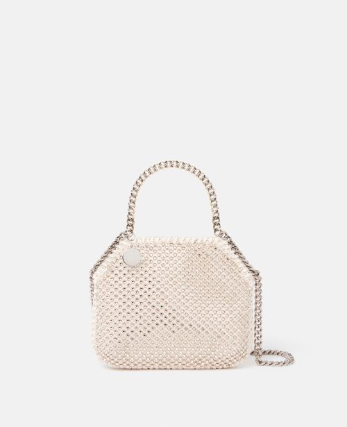 9bf2663a4ef0d02934087cbf4392dc9218152f01 700109WP02299325 X Stella McCartney - Mini sac cabas Falabella en maille de cristal, Femme, Amande - 9bf2663a4ef0d02934087cbf4392dc9218152f01 700109WP02299325 X