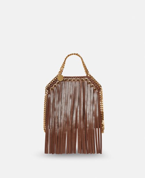 a54ce88072e29ba0df00a44e057b7fbf639159d0 391698WP02227773 X Stella McCartney - Petit cabas a franges Falabella, Femme, Cannelle - a54ce88072e29ba0df00a44e057b7fbf639159d0 391698WP02227773 X