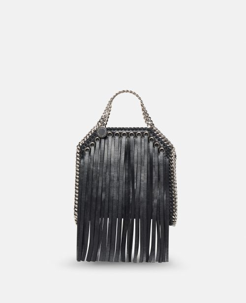 b4f9c8af74de0c26dc349da01960b7a4346e245b 391698WP02221000 X Stella McCartney - Petit cabas a franges Falabella, Femme, Noir - b4f9c8af74de0c26dc349da01960b7a4346e245b 391698WP02221000 X