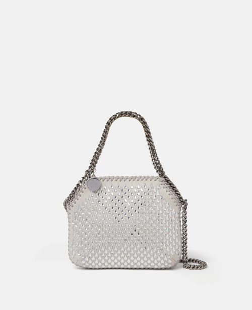 e737a88ceae84f41b8e943c68c1b3190c7aed2b5 700109WP01358101 X Stella McCartney - Mini cabas en mesh a cristaux Falabella, Femme, Argenté - e737a88ceae84f41b8e943c68c1b3190c7aed2b5 700109WP01358101 X
