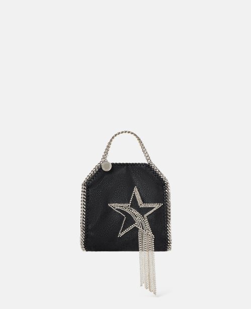 f17465646b8a268644803b6bfce0ca86950f6ae3 391698WP02161000 C Stella McCartney - Petit cabas broderie etoile en cristal Falabella, Femme, Noir - f17465646b8a268644803b6bfce0ca86950f6ae3 391698WP02161000 C