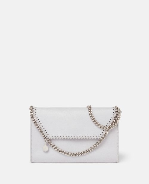 f1e3a031cbbb6deccb588a8ac2cf58539d221731 581238WP00861906 C Stella McCartney - Sac portefeuille à bandoulière Falabella, Femme, Gris glace - f1e3a031cbbb6deccb588a8ac2cf58539d221731 581238WP00861906 C