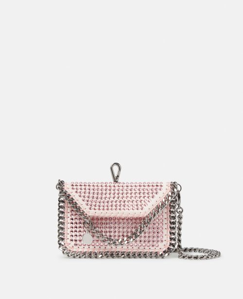 f73e02dd190b7513ad470c125948895330b5c10a 7P0032WP00955900 C Stella McCartney - Porte cartes a cristaux avec chaine Falabella, Femme, Rose - f73e02dd190b7513ad470c125948895330b5c10a 7P0032WP00955900 C