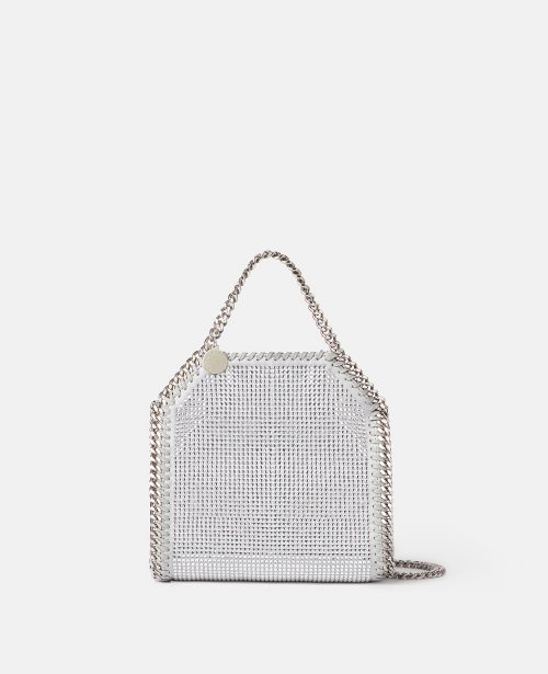 ff6ddd743634b1f00697074202780aab9f8d86c8 391698WP02308101 X Stella McCartney - Mini sac cabas en maille à cristaux Falabella, Femme, Argenté - ff6ddd743634b1f00697074202780aab9f8d86c8 391698WP02308101 X