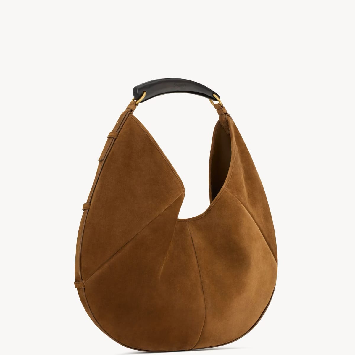Sac Saint Laurent Mombasa Large en suède caramel