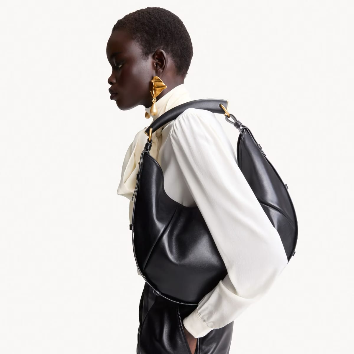Sac Saint Laurent Mombasa Medium en cuir noir
