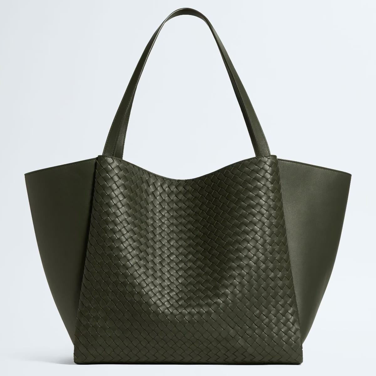 Sac Bottega Veneta Corso en cuir vert bark