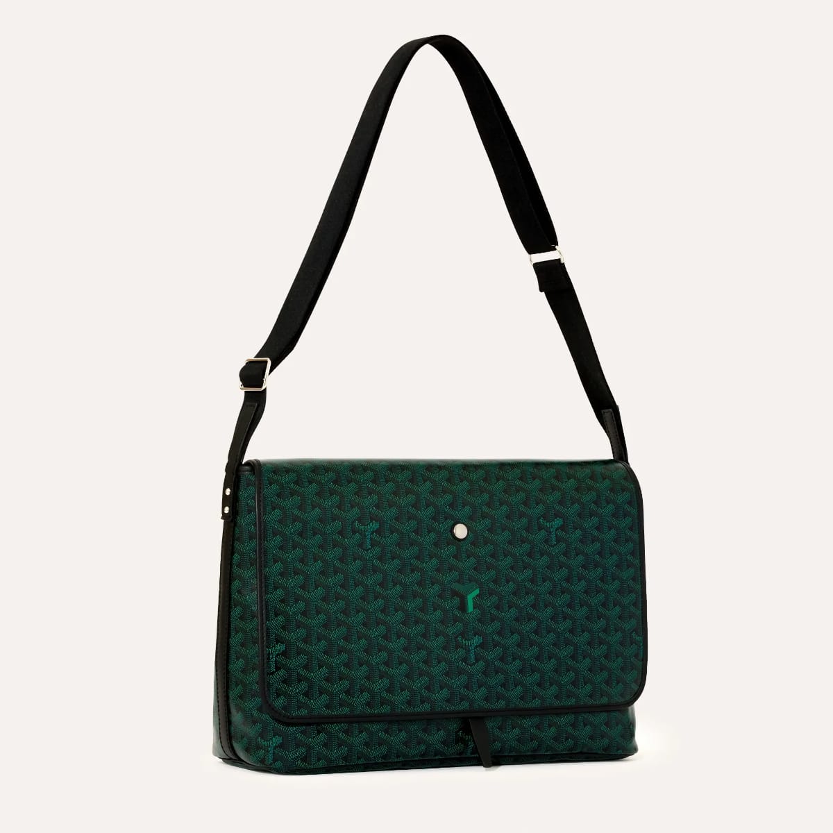 Sac messager Goyard Capétien en Goyardine Vert Persistant